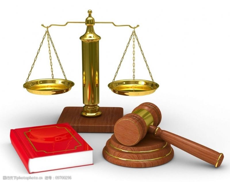 法律與法槌 象征司法權威的圖像素材